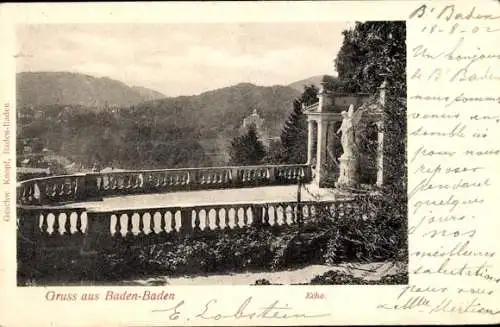 Ak Baden Baden am Schwarzwald, Echo, Statue