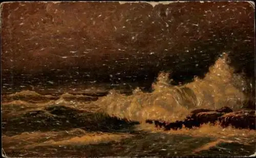 Künstler Ak Hoy, Walter, Brandung, Wellenschlag, Degi Nr 1032