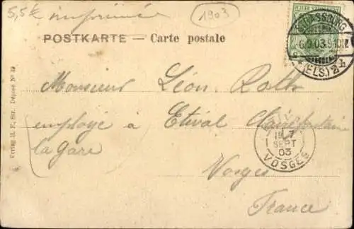 Ak Mädchen in Elsässer Vollkstracht