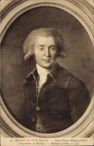 Künstler Ak Madame Lebrun, Andre Ernest Modeste Gretry, Komponist, Portrait