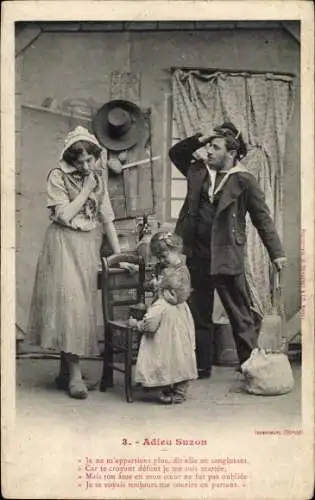 Ak Adieu Suzon, Seemann nimmt Abschied