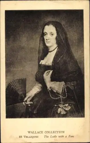 Künstler Ak Velazquez, Dame mit Fächer