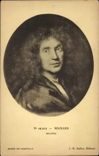 Künstler Ak Mignard, Schauspieler Moliere, Portrait