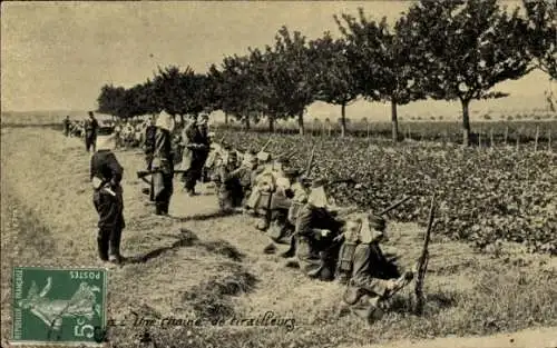 Ak En Campagne, Une chaine de tirailleurs