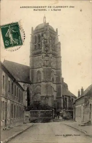 Ak Clermont Oise, Ravenel, Kirche