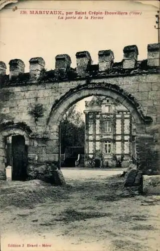 Ak Saint Crépin d'Ibouvillers Oise, Porte de la Ferme