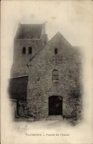 Ak Vaumoise Oise, Facade de l'Eglise