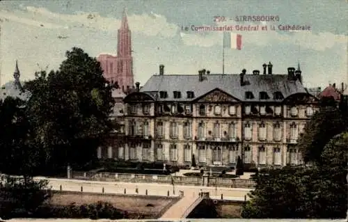 Ak Straßburg Elsass Bas Rhin, General-Kommissariat, Kathedrale