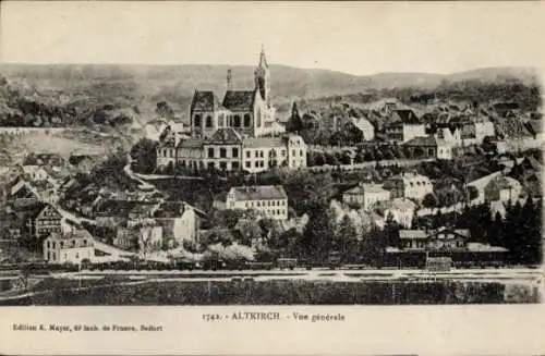 Ak Altkirch Elsass Haut Rhin,Gesamtansicht