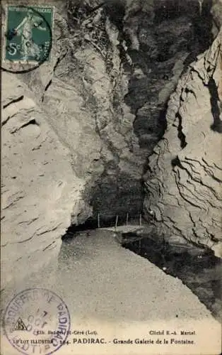 Ak Padirac Lot, Grande Galerie de la Fontaine