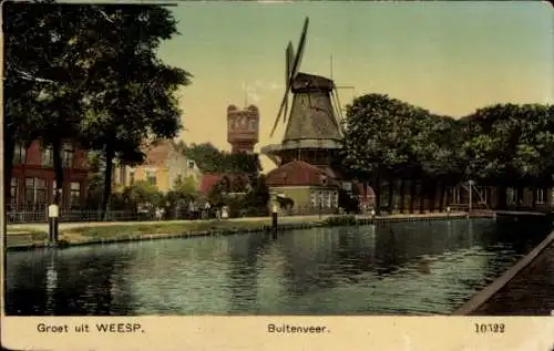Ak Weesp Nordholland, Buitenveer, Mill