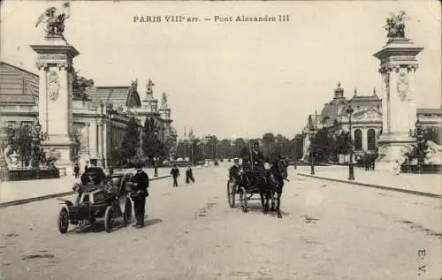 Ak Paris VIIIe Élysée, Pont Alexandre III