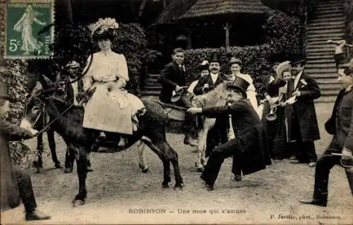 Ak Robinson Hauts de Seine, Eine Hochzeit mit Spaß