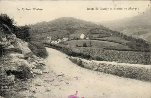 Ak Pyrénées-Atlantiques, Route de Lacarry und Chemin de Ahusquy