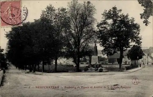 Ak Neufchâteau Lorraine Vosges, Faubourg de France, Avenue de la Grande Fontaine