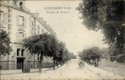 Ak Contrexéville Lorraine Vosges, Avenue de la Gare