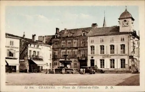 Ak Charmes Vosges, Place de l’Hotel de Ville