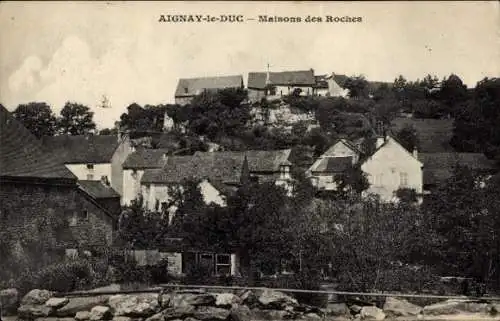 Ak Aignay-le-Duc Côte-d’Or, Maisons des Roches