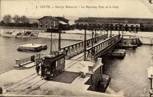 Ak Ce Hérault, Bahnhof Balucaire, New Pont de la Gare, Straßenbahn