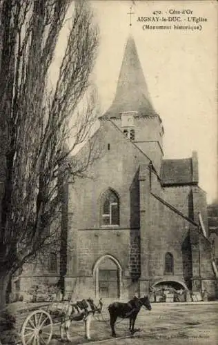 Ak Aignay-le-Duc Cote d'Or, Kirche