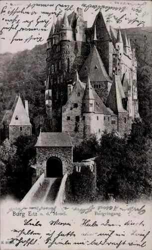 Ak Wierschem an der Mosel, Burg Eltz, Burgeingang