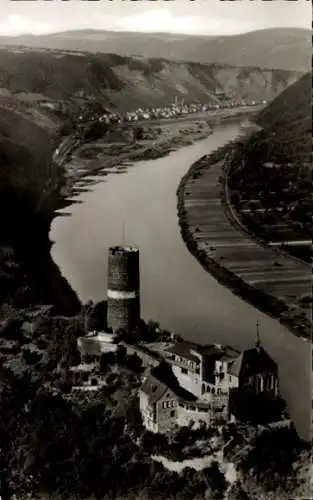 Ak Lasserg Münstermaifeld an der Mosel, Burg Bischofstein, Gasthaus, Panorama