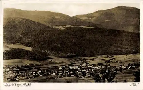 Ak Lam im Bayerischen Wald Oberpfalz, Totalansicht