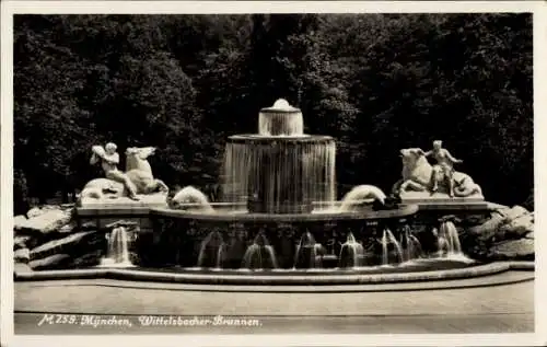 Ak München, Wittelsbacher Brunnen