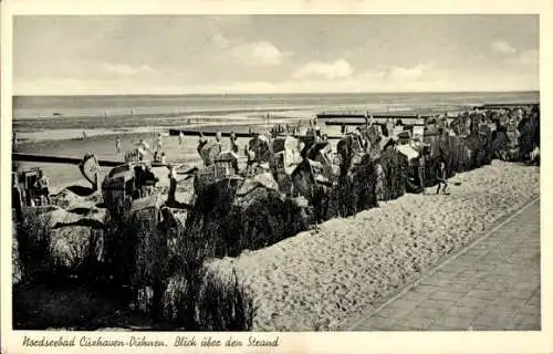 Ak Nordseebad Duhnen Cuxhaven, Blick über Strand