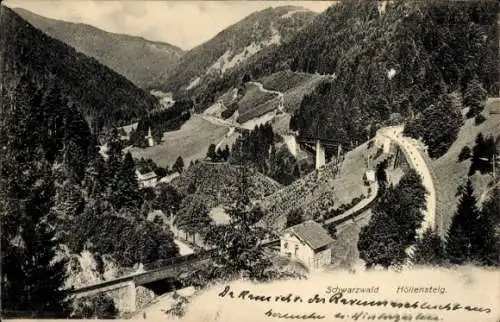 Ak Breitnau im Schwarzwald, Höllental, Höllsteig, Hofgut Sternen, Ravenna Viadukt