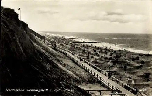 Ak Wenningstedt auf Sylt, Strand