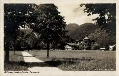 Ak Schönau am Königssee bei Berchtesgaden Oberbayern, Hotel, Pension Panorama