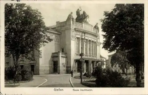 Ak Gießen an der Lahn Hessen, neues Stadttheater