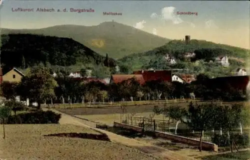 Ak Alsbach Hähnlein an der Bergstraße Hessen, Schlossberg, Melibokus