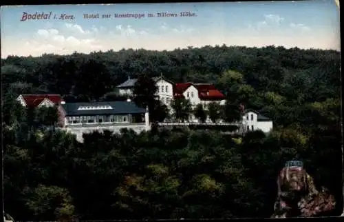 Ak Thale im Harz, Hotel zur Rosstrappe mit Bülows Höhe