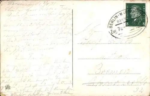 Ak Ostseebad Warnemünde Rostock, Kurhaus, Terrasse