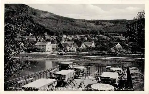 Ak Kleingemünd Neckargemünd am Neckar, Menzer's Griechische Weinstube Zur Stadt Athen, Terrasse