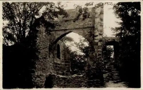 Ak Bad Blankenburg in Thüringen, Burg Greifenstein, Burgkapelle, Burgruine