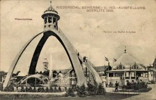 Ak Görlitz in der Lausitz, Gewerbeausstellung 1905, Wasserschloss, Pavillon von Mattke & Sydow