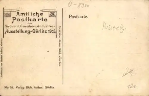 Ak Görlitz in der Lausitz, Gewerbeausstellung 1905, Wasserschloss, Pavillon von Mattke & Sydow