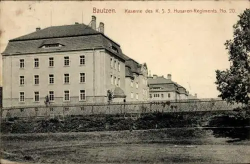 Ak Bautzen in der Oberlausitz, Kaserne des K. S. 3. Husaren Regiments Nummer 3