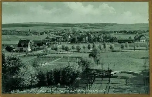 Ak Benneckenstein Oberharz, Gesamtansicht, Blick vom Kurhaus Tannenwald