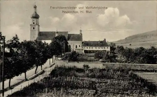 Ak Neukirchen beim Heiligen Blut, Franziskanerkloster, Wallfahrtskirche