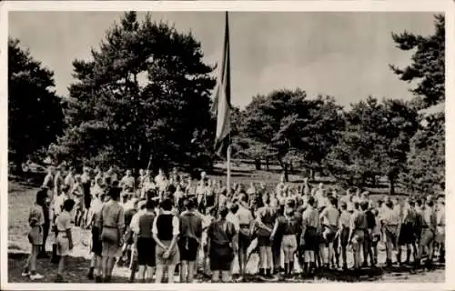 Ak Oud Leusden Utrecht Niederlande, CJMV Jongenskamp, Vlaghisjen