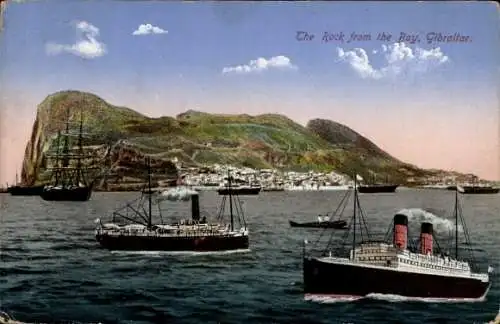 Ak Gibraltar, Der Felsen aus der Bucht