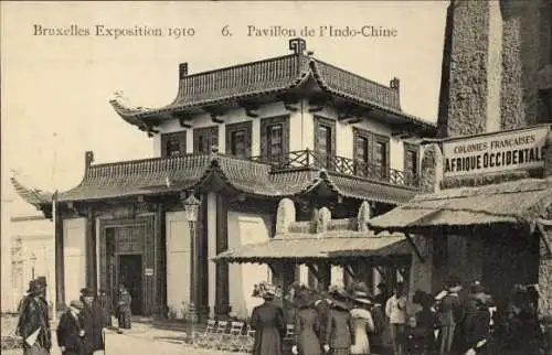 Ak Bruxelles Brüssel, Exposition 1910, Pavillon de l'Indo-Chine