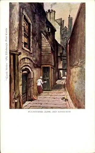 Künstler Ak Edinburgh Schottland, Plainstanes Close