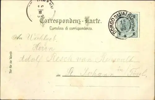 Ak Borgo San Dalmazzo Piemonte, Valsugana, Gesamtansicht