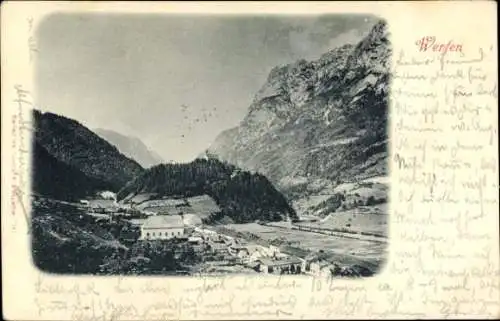 Ak Werfen in Salzburg, Ort mit Umgebung
