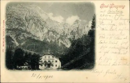 Ak Leogang in Salzburg, Blick auf das Badhaus